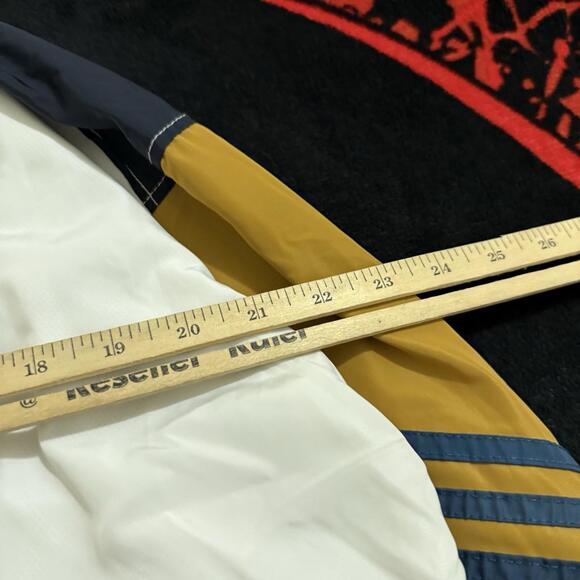 Adidas Originals Colorblock Hooded Windbreaker Jacket Navy Yellow XXL Men’s - Picture 9 of 9